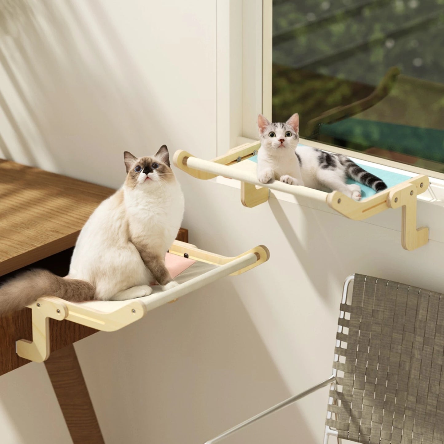 Cat Window Perch - Wooden Assembly Hanging Bed