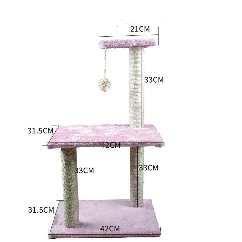 Interactive Cat Climbing Frame with Toys