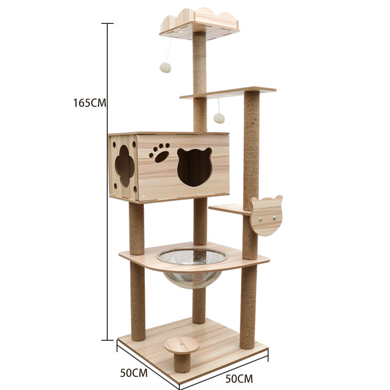 LeFei Capsule Space Crawl Nest Wood Cat Tree Hous