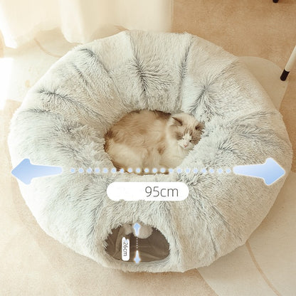 All season cozy cat nest universal closed donut cat tunnel