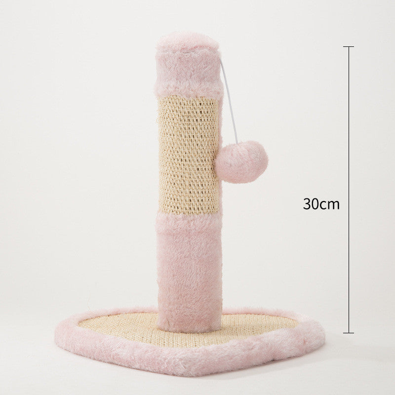 Sisal Rope Pink Heart cats pole — Cat Scratcher