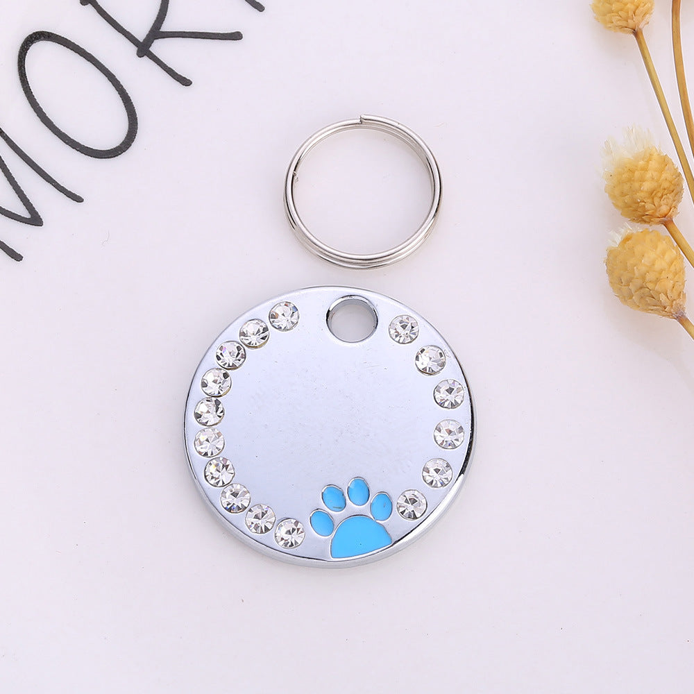 Round Shaped Metal Customisable Cat Tag