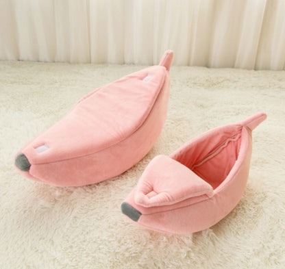 Banana-Shaped cat House Cozy Pet Bed