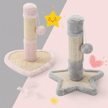 Sisal Rope Pink Heart cats pole — Cat Scratcher