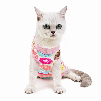 Colorfull Cotton Breathable Cat Vests