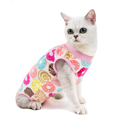 Colorfull Cotton Breathable Cat Vests