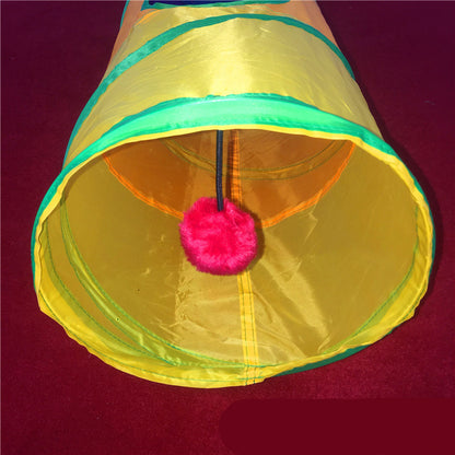 Rainbow Colors Two-Hole Cat Tunnel