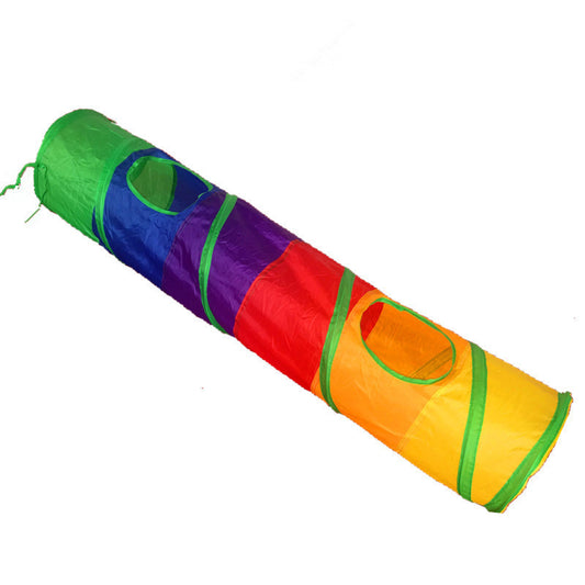 Rainbow Colors Two-Hole Cat Tunnel