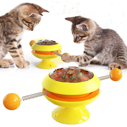 Rotatable Multi-Functional Interactive Catnip Toy