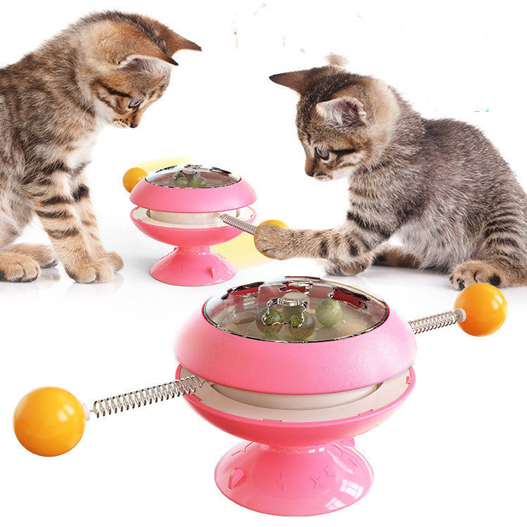 Rotatable Multi-Functional Interactive Catnip Toy