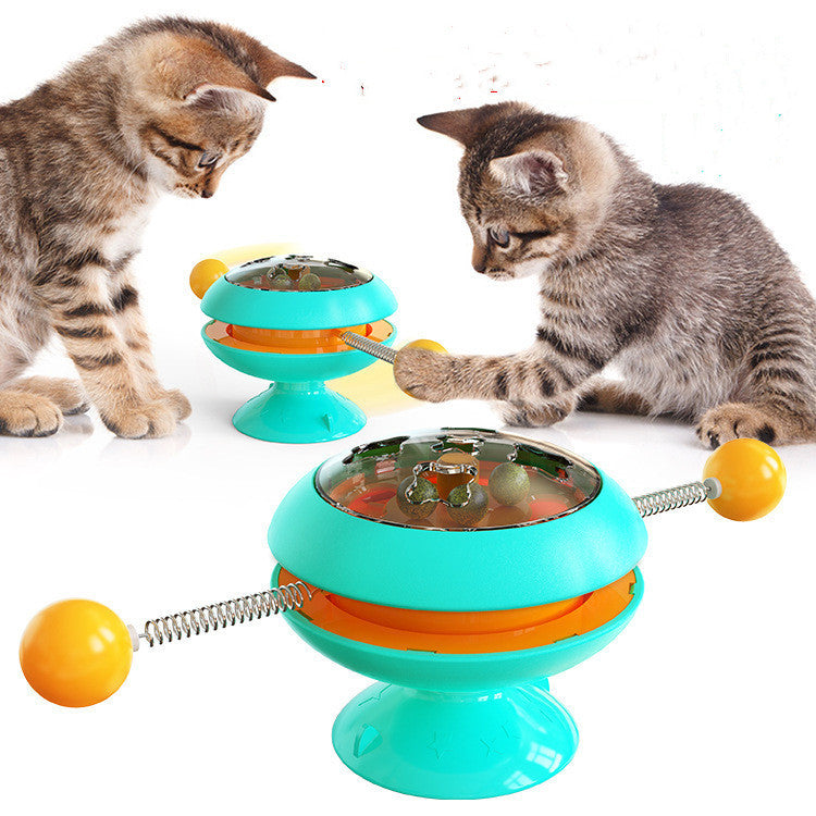 Rotatable Multi-Functional Interactive Catnip Toy