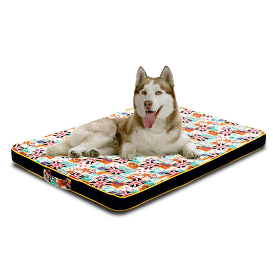 Thickened Canvas Dog Bed Mat with Prints
