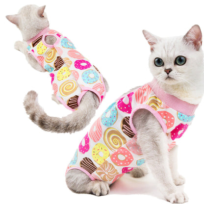 Colorfull Cotton Breathable Cat Vests