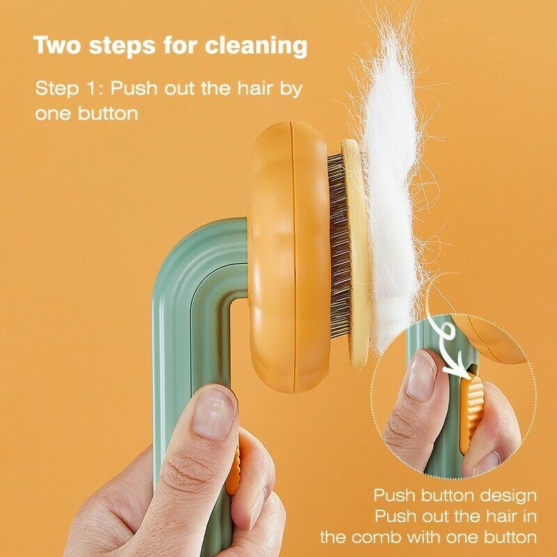 Self cleaning cat and dog Brush.