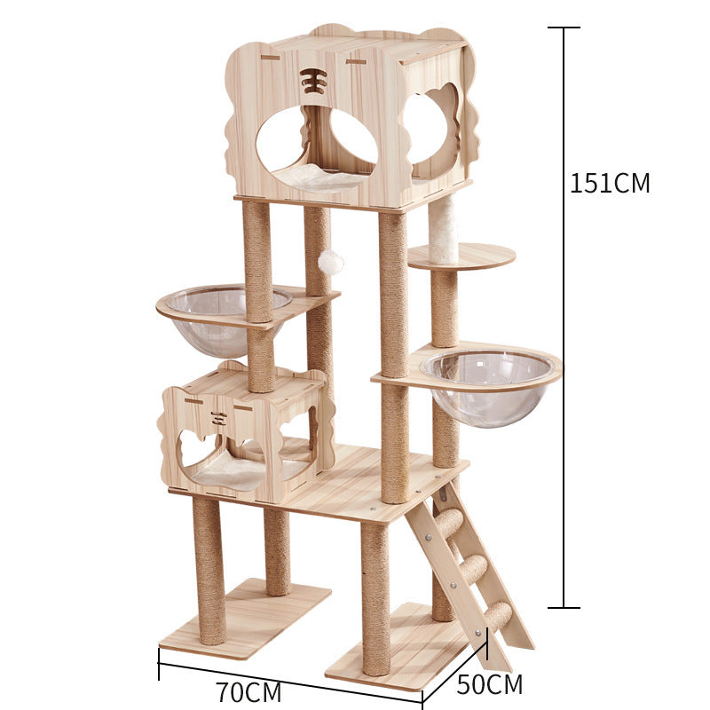 LeFei Capsule Space Crawl Nest Wood Cat Tree Hous