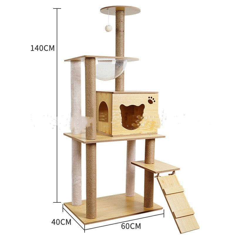 LeFei Capsule Space Crawl Nest Wood Cat Tree Hous