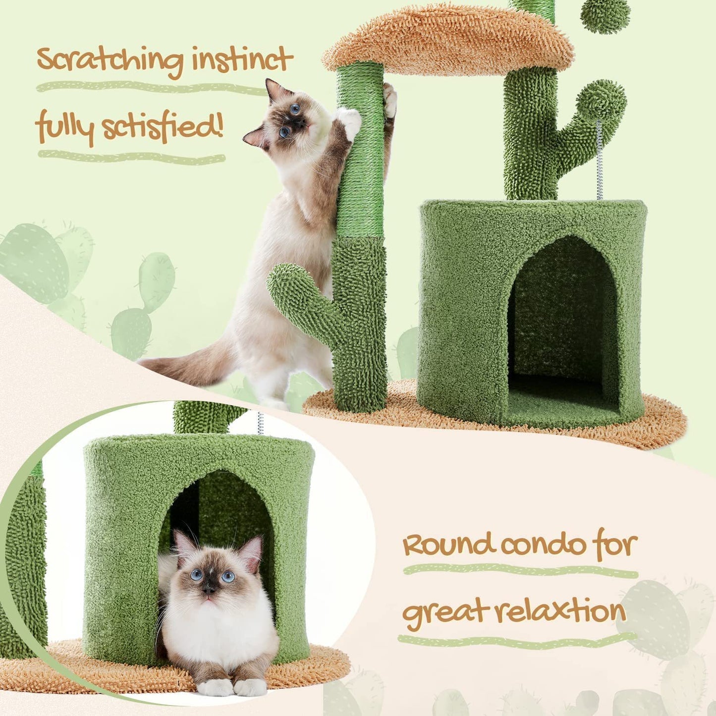 32-inch Cactus Cat Climbing Tree