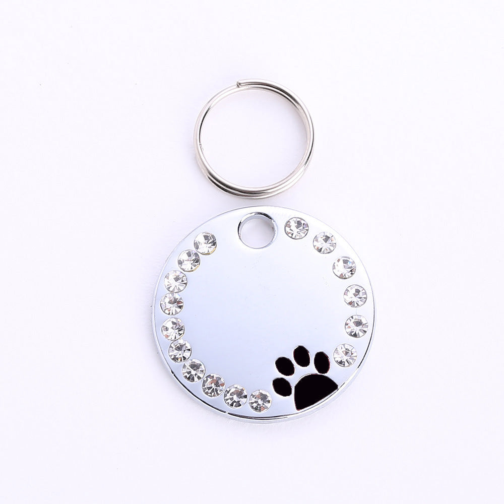 Round Shaped Metal Customisable Cat Tag