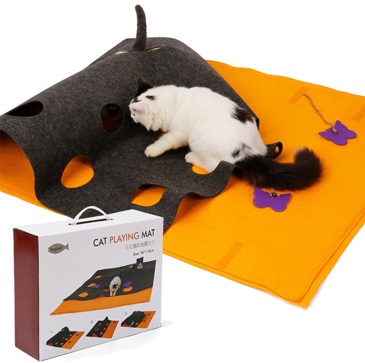 Multifunctional DIY Cat Play Puzzle Tunnel & Mat