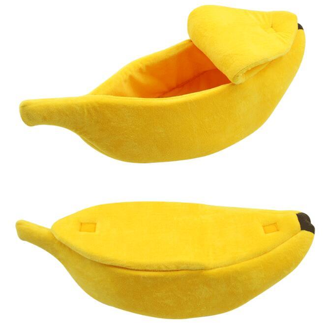 Banana-Shaped cat House Cozy Pet Bed