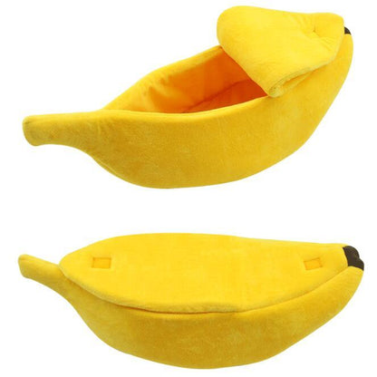 Banana-Shaped cat House Cozy Pet Bed