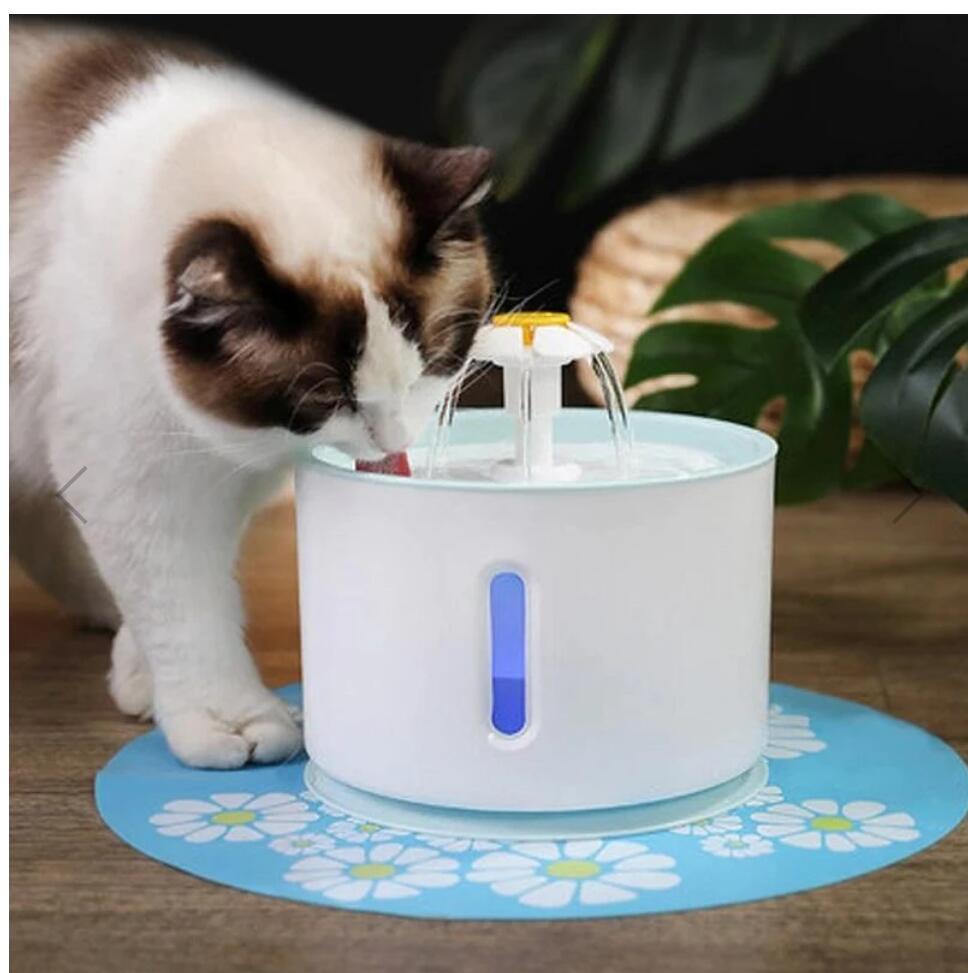 Automatic Pet Cat Water Fountain with LED Light