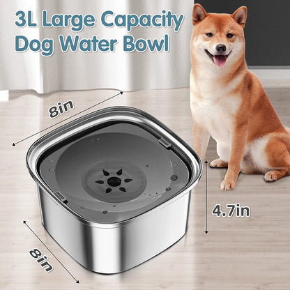 Pet Stainless Steel Water Bowl Large Capacity