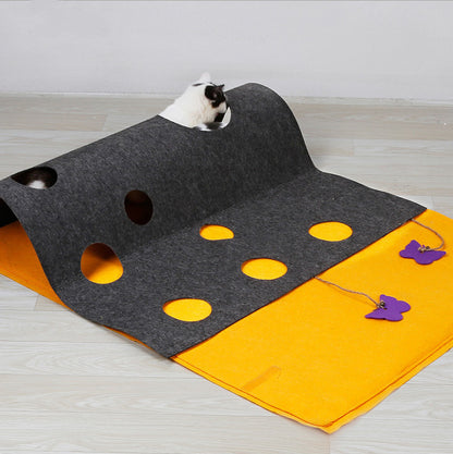 Multifunctional DIY Cat Play Puzzle Tunnel & Mat