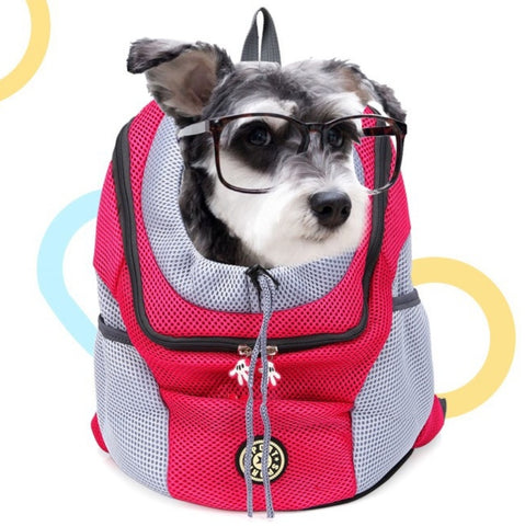 Double Shoulder Dog Carrier  Portable Travel Backpack