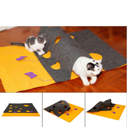 Multifunctional DIY Cat Play Puzzle Tunnel & Mat