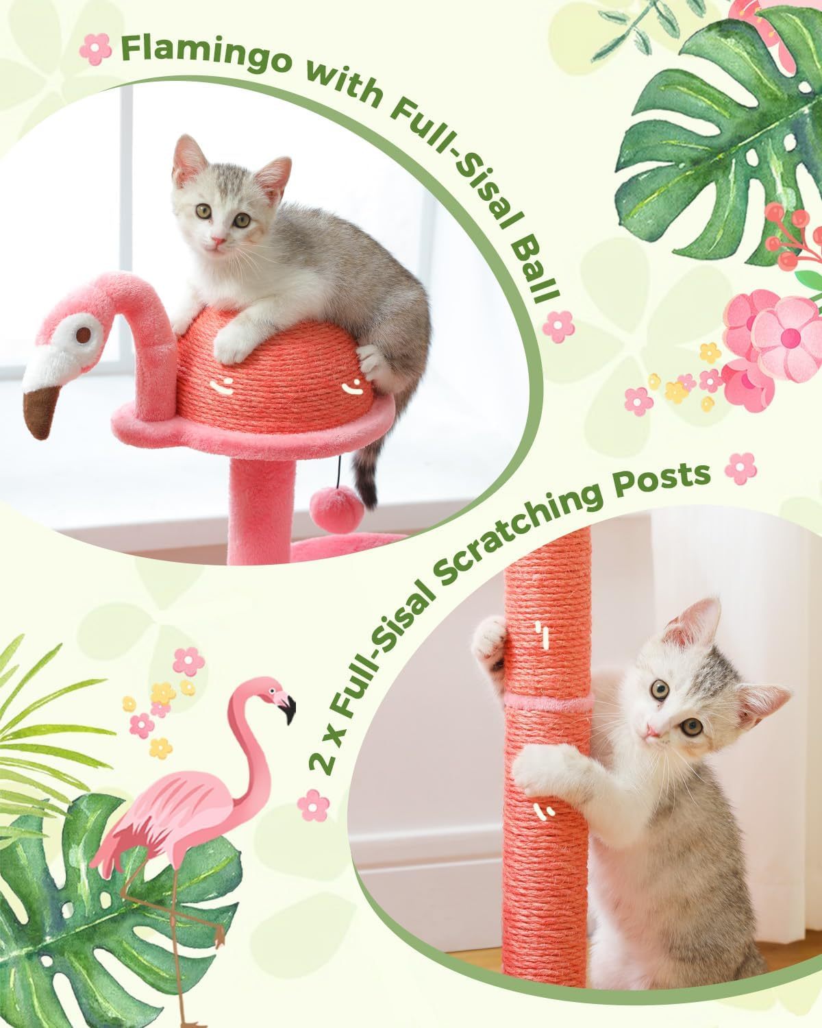 Flamingo pink Cat Tree