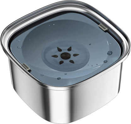 Pet Stainless Steel Water Bowl Large Capacity