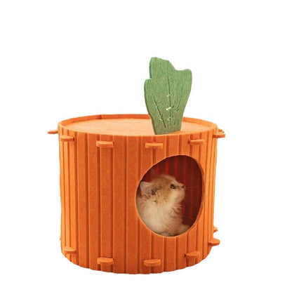 Carrot Cat Nest Cat Tunnel Felt Cat Nest Drilled Semi Enclosed Cattery