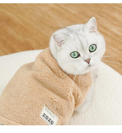 Thickened Fleece-lined Plush Cat Vest