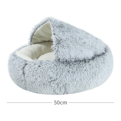 Comfortable Washable Round Shape Winter Bed For Cats