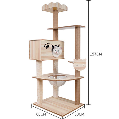 LeFei Capsule Space Crawl Nest Wood Cat Tree Hous