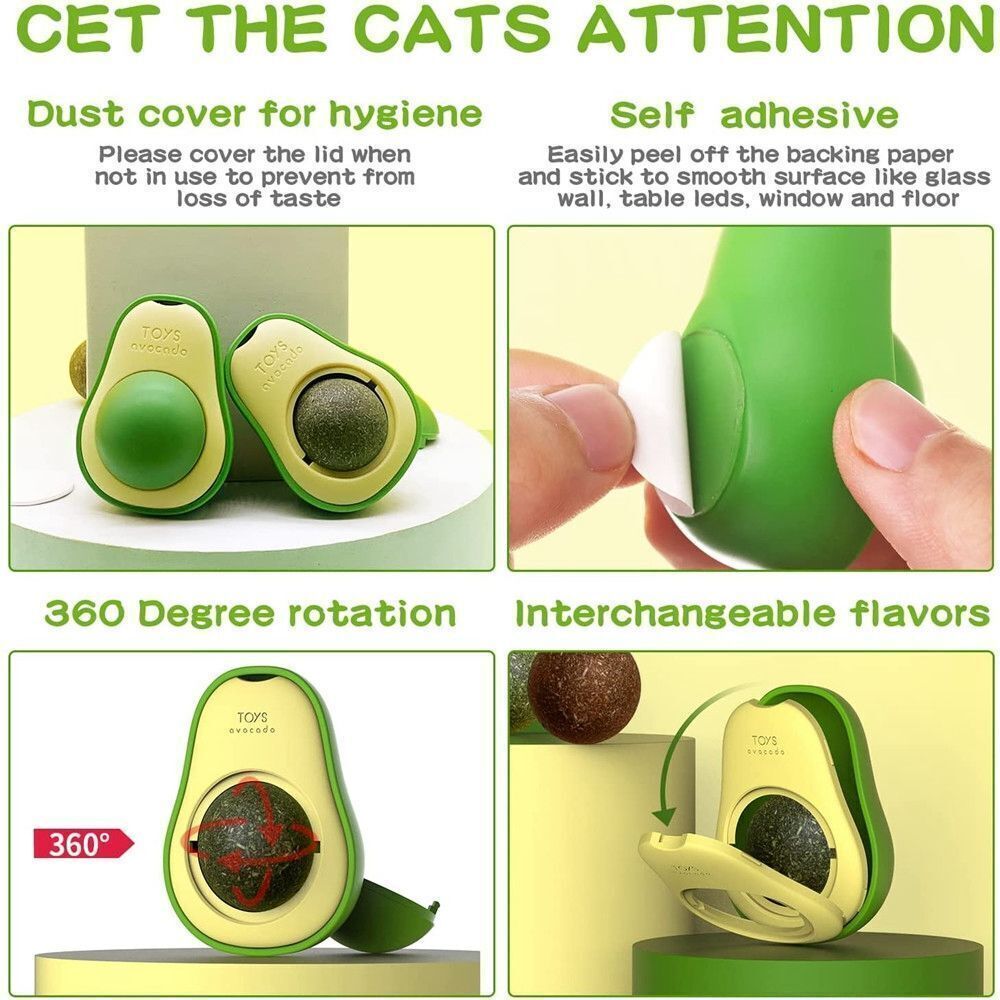 Lovely Avocado-Shaped Catnip Toy