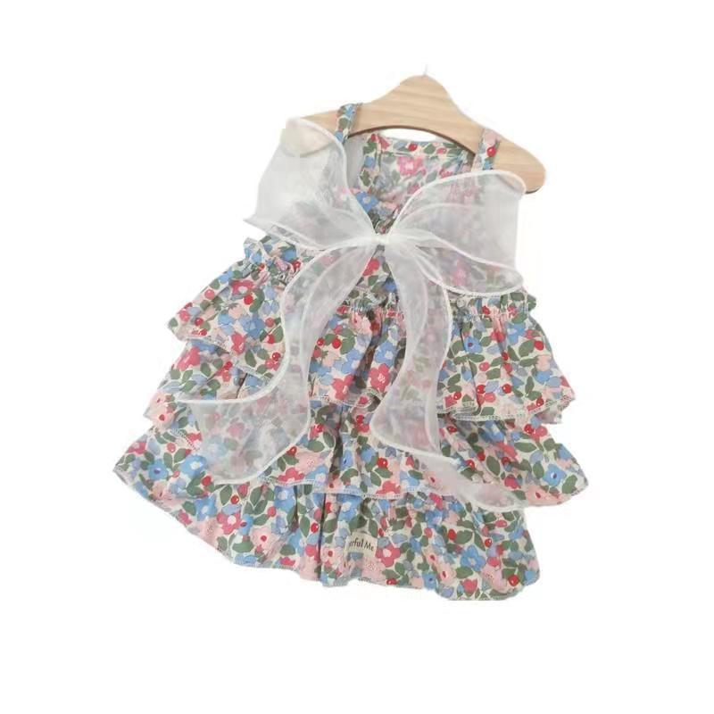 Kitty Mom's Spring And Summer Floral Dress