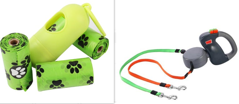 Dual Retractable Walking Dog Leash