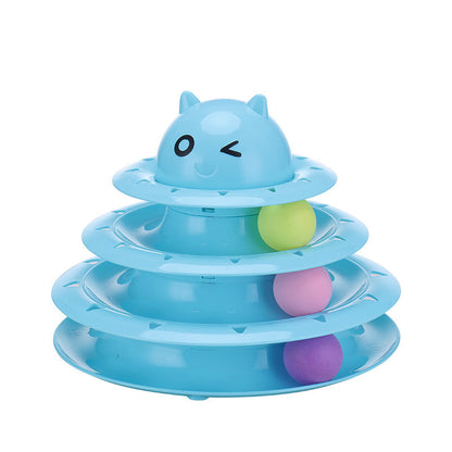 Interactive 3-Level Cat Toy Roller Ball Cat Toy