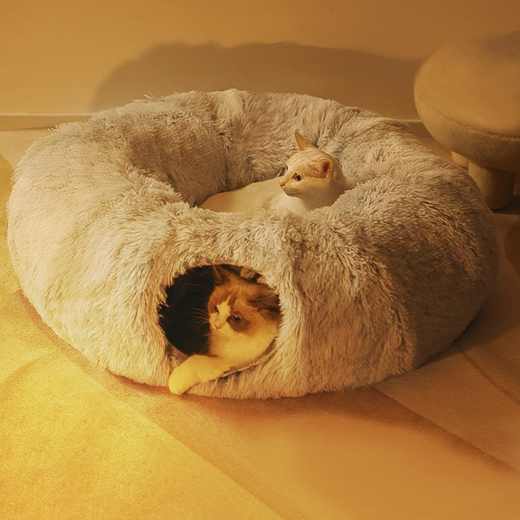 All season cozy cat nest universal closed donut cat tunnel