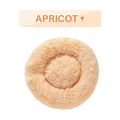 Fluffy Donut Dog Bed Plush & Washable Cushion