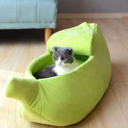 Banana-Shaped cat House Cozy Pet Bed