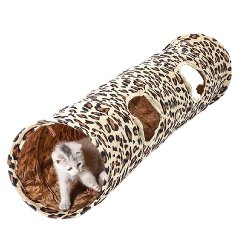 Cheetah Print Cat Tunnel