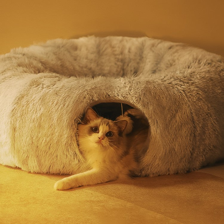 All season cozy cat nest universal closed donut cat tunnel