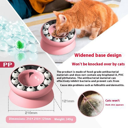 Jigsaw interactive Cat Puzzle Toy Rotating Food Leakage Feeding Bowl