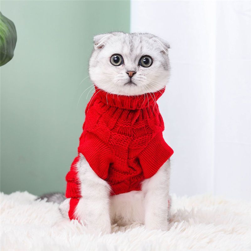 Knitted Wool Cat Sweaters