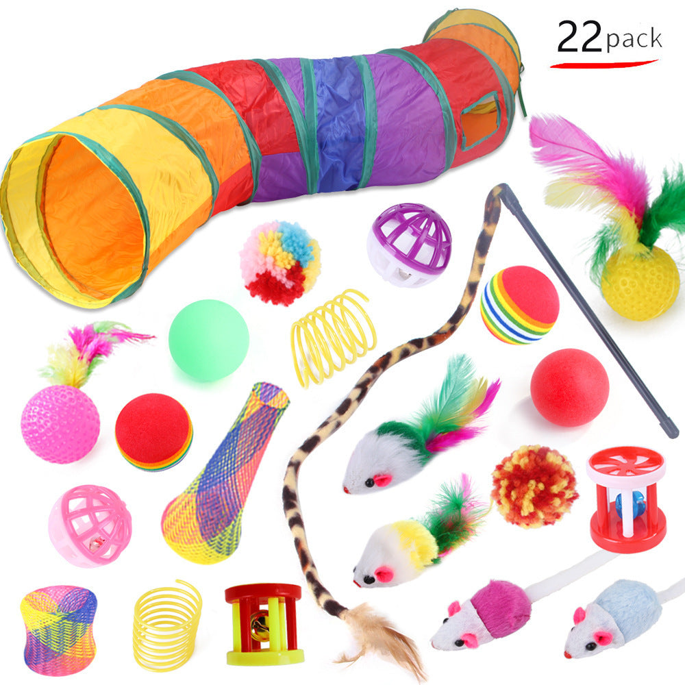 21-Piece Cat Toy Set for Endless Fun