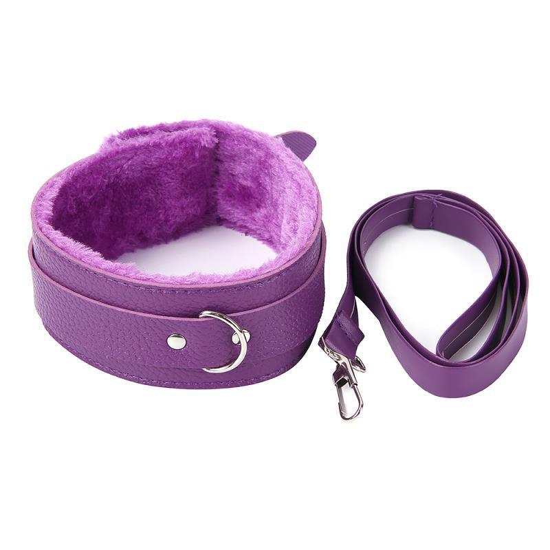 Plush Leather Cat Collar - feminine appliance collar