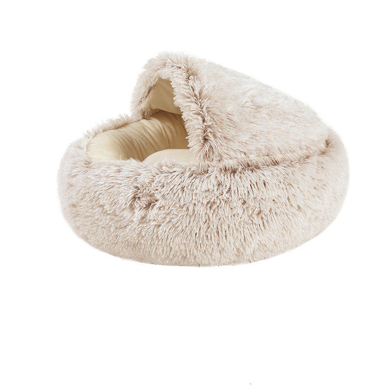 Comfortable Washable Round Shape Winter Bed For Cats